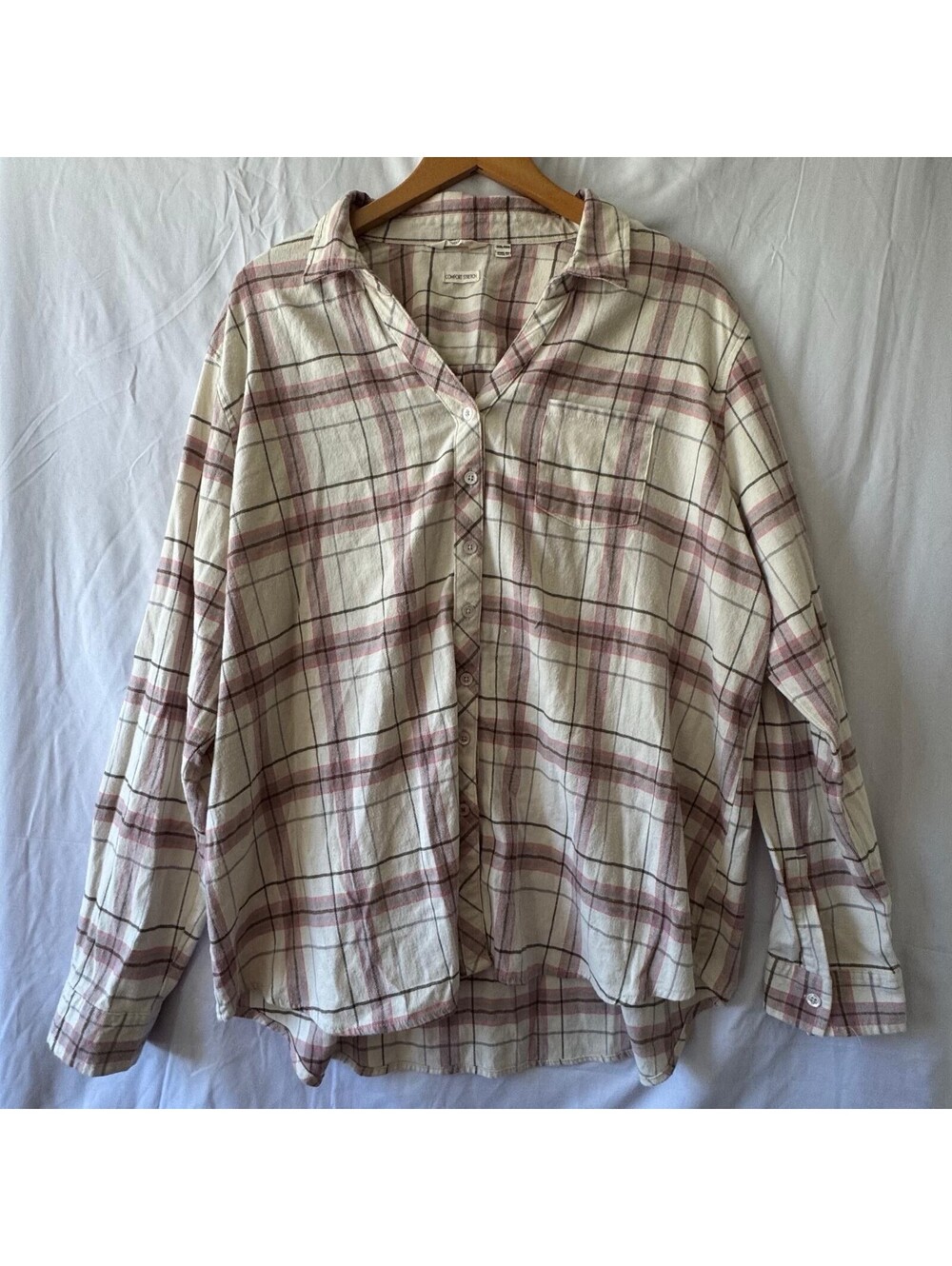 Weatherproof Vintage Shirt XXL Pink Plaid Comfort Stretch Flannel
